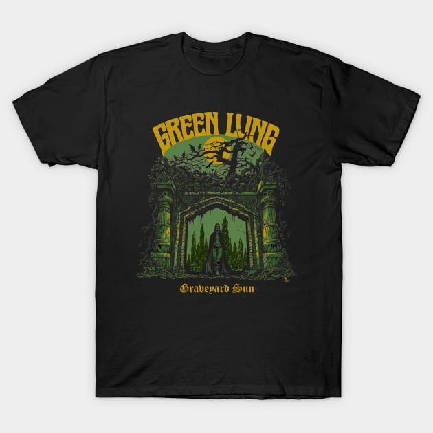 Green Lung Graveyard Sun T-Shirt by AinisticGina
